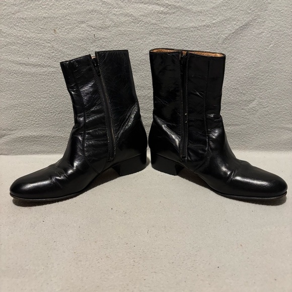 Black Leather Chelsea Ankle Boots Womens size 5 made in Mexico - Picture 9 of 10